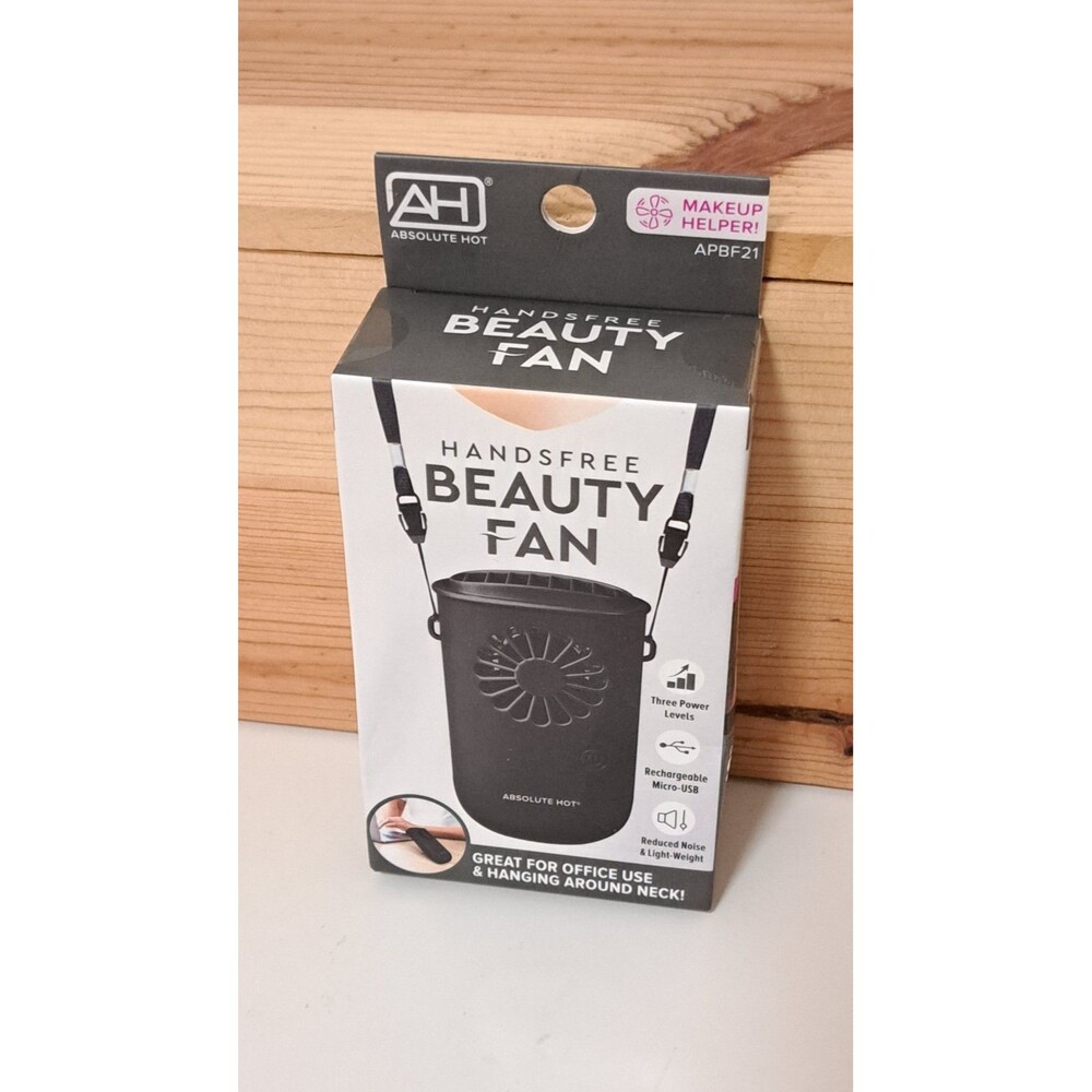 Handsfree Beauty Black Fan APBF20 By Absolute New York New In Original Box